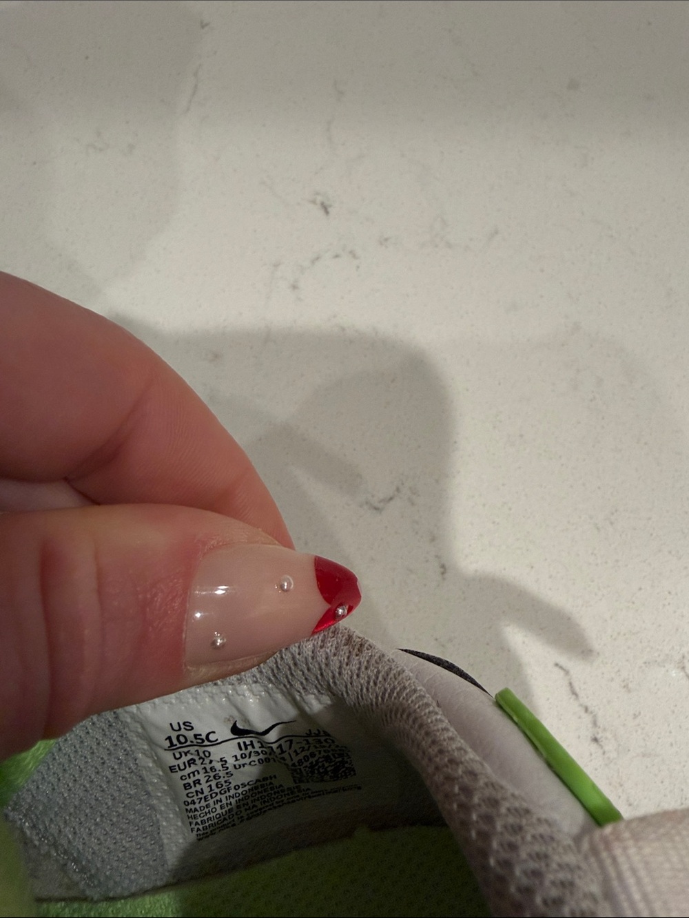 Nike Kids White, Black & Lime Green Air Max Style Sneakers - Picture 3 of 7